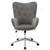 Manager office chair Kido pakoworld in grey velvet color
