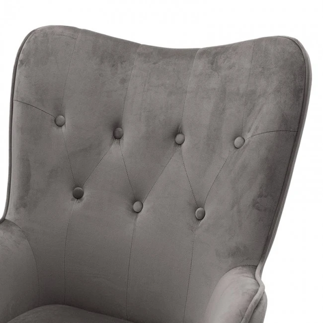 Manager office chair Kido pakoworld in grey velvet color