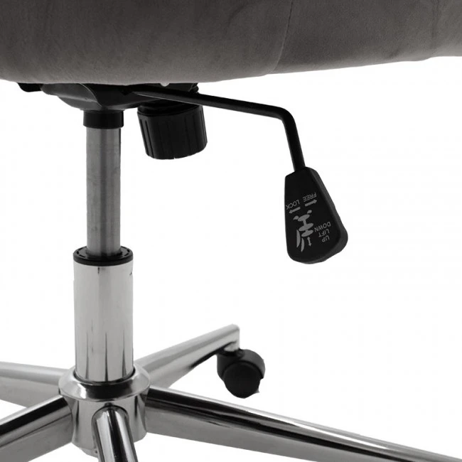 Manager office chair Kido pakoworld in grey velvet color