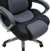 Manager office chair Lockie pakoworld with PU in black- grey fabric