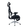 Office chair manager with footrest Thelonius pakoworld mesh black