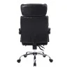 Manager&#039;s office chair with footrest Zance pakoworld black pu-chrome metal leg 70x66x112-120cm