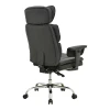 Manager&#039;s office chair with footrest Zanci pakoworld black pu 70x66x112-120cm