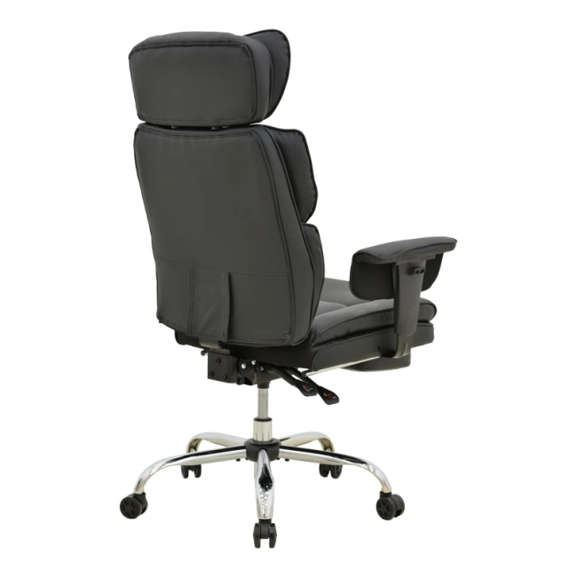 Manager&#039;s office chair with footrest Zanci pakoworld black pu 70x66x112-120cm