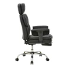 Manager&#039;s office chair with footrest Zanci pakoworld black pu 70x66x112-120cm