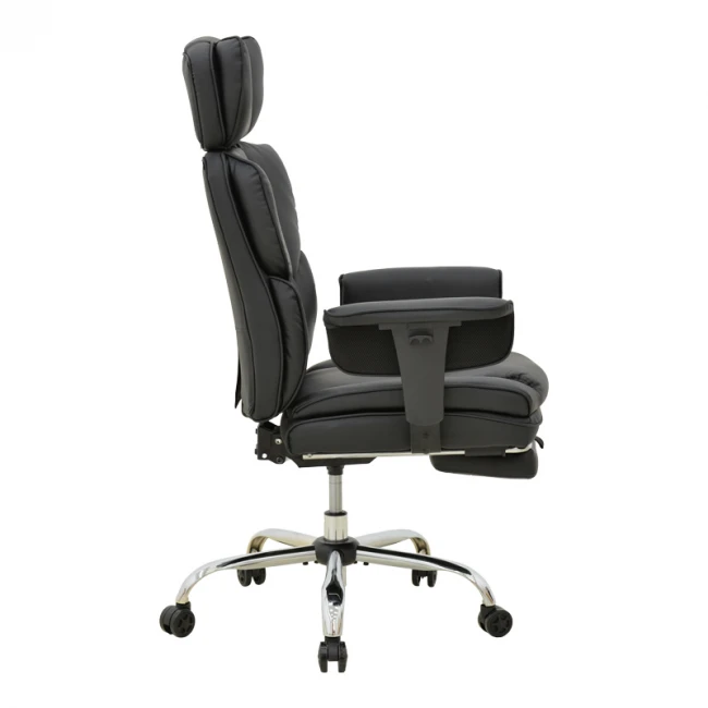 Manager&#039;s office chair with footrest Zanci pakoworld black pu 70x66x112-120cm