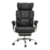 Manager&#039;s office chair with footrest Zanci pakoworld black pu 70x66x112-120cm