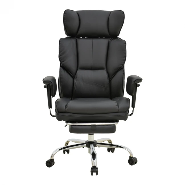 Manager&#039;s office chair with footrest Zanci pakoworld black pu 70x66x112-120cm