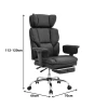 Manager&#039;s office chair with footrest Zanci pakoworld black pu 70x66x112-120cm