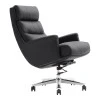 Manager&#039;s office chair Nagal pakoworld PU in black color 71x73x117-123cm