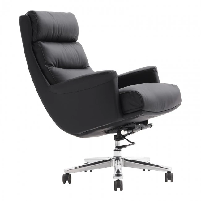 Manager&#039;s office chair Nagal pakoworld PU in black color 71x73x117-123cm