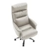 Manager&#039;s office chair Nagal pakoworld PU in beige color 71x73x117-123cm