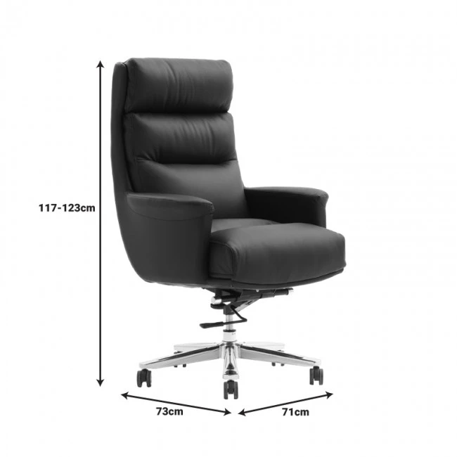 Manager&#039;s office chair Nagal pakoworld PU in beige color 71x73x117-123cm