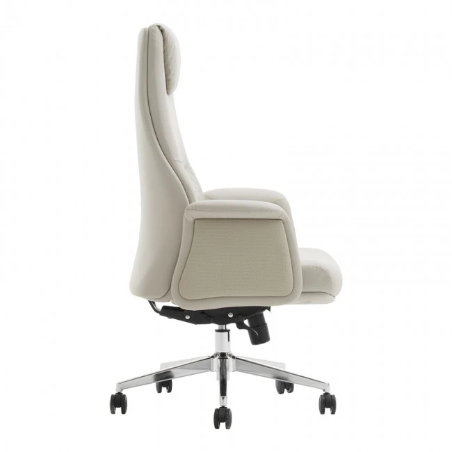 Manager&#039;s office chair Rekter pakoworld PU in beige color 77x65x119-127cm