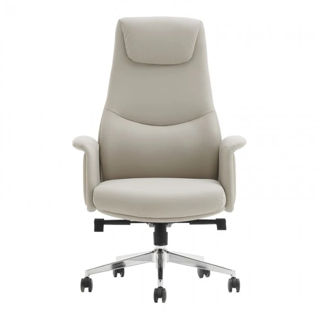 Manager&#039;s office chair Rekter pakoworld PU in beige color 77x65x119-127cm