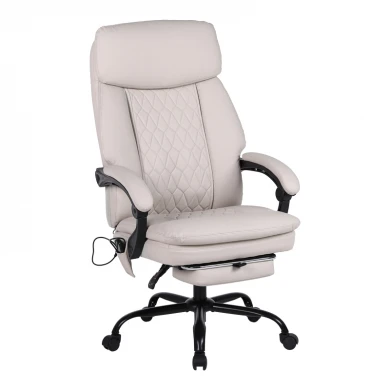 Sedici pakoworld director&#039;s office chair with massage mechanism - pu beige 72x63x115-123cm