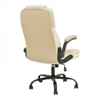 Stellar pakoworld pu manager&#039;s office chair in beige-ecru shade 70x77x110-119cm