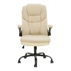 Stellar pakoworld pu manager&#039;s office chair in beige-ecru shade 70x77x110-119cm