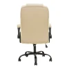 Stellar pakoworld pu manager&#039;s office chair in beige-ecru shade 70x77x110-119cm