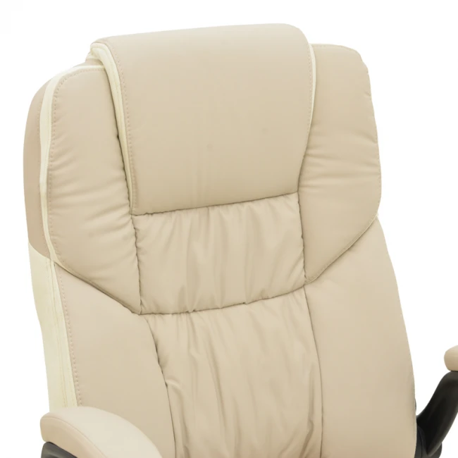 Stellar pakoworld pu manager&#039;s office chair in beige-ecru shade 70x77x110-119cm