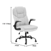 Stellar pakoworld pu manager&#039;s office chair in beige-ecru shade 70x77x110-119cm