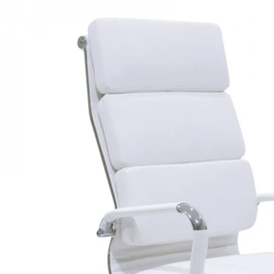 Manager office chair Tokyo pakoworld with white pu 55.5x52x108cm