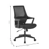 Office chair Fragrant pakoworld with fabric mesh in grey colour