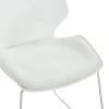 Visitor office chair Genuine pakoworld white pp with ivory color cushion 47x52x85cm