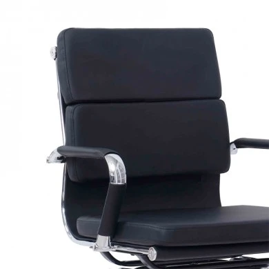 Visitor office chair Tokyo pakoworld black pu 55.5x48x88cm