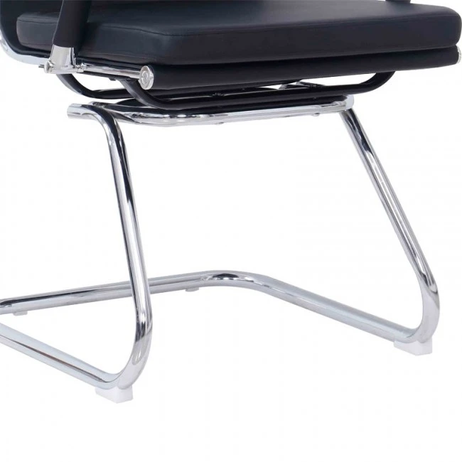 Visitor office chair Tokyo pakoworld black pu 55.5x52x88cm
