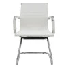 Visitor office chair Valter pakoworld white pu 55.5x52x95.5cm