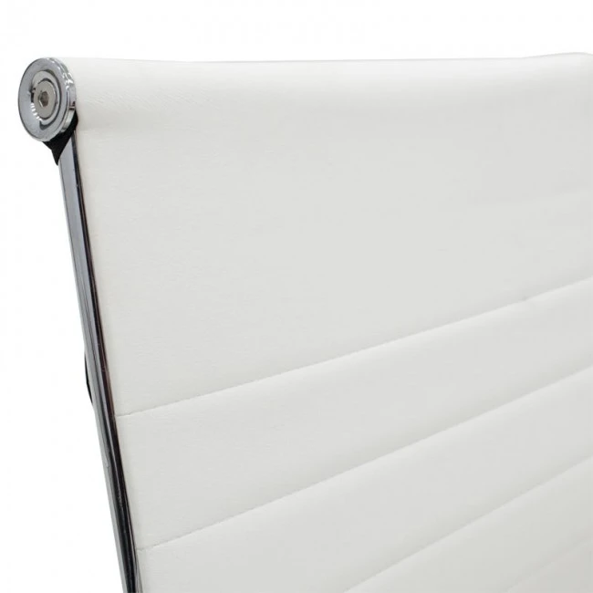 Visitor office chair Valter pakoworld white pu 55.5x52x95.5cm