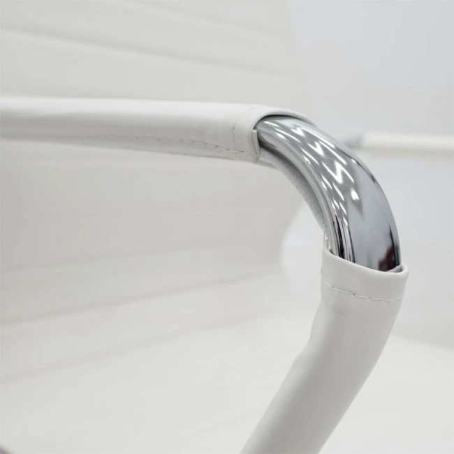 Visitor office chair Valter pakoworld white pu 55.5x52x95.5cm