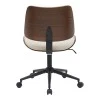 Office chair Amani pakoworld beige pu-walnut plywood 52x54x90.5cm