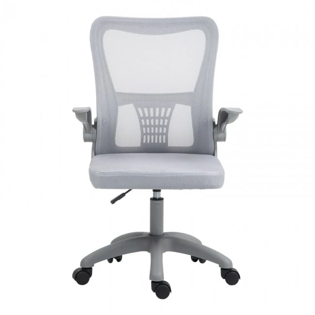Work chair manager Annalise pakoworld mesh grey 57χ53χ100cm