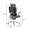 Work chair manager Chocky pakoworld black mesh 68x69x120cm