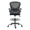 Work chair manager Derzio pakoworld mesh black fabric 62x53x131cm