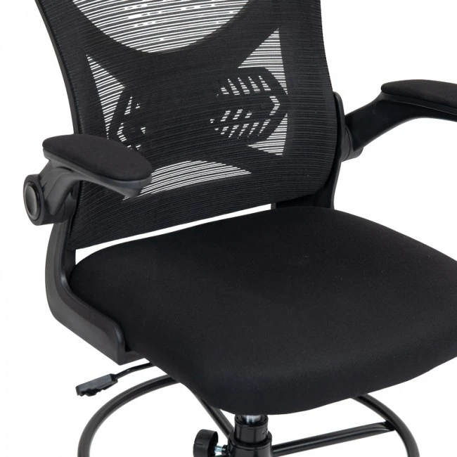 Work chair manager Derzio pakoworld mesh black fabric 62x53x131cm