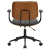 Manager office chair Endika pakoworld with black pu - walnut wood