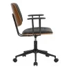 Manager office chair Endika pakoworld with black pu - walnut wood