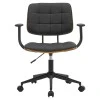 Manager office chair Endika pakoworld with black pu - walnut wood