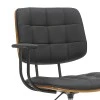 Manager office chair Endika pakoworld with black pu - walnut wood