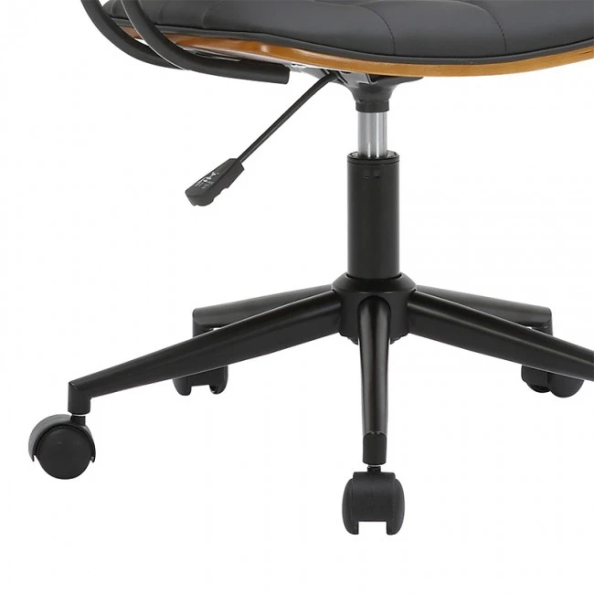 Manager office chair Endika pakoworld with black pu - walnut wood