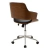 Manager office chair Fern pakoworld with black pu - walnut wood