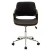 Manager office chair Fern pakoworld with black pu - walnut wood