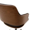 Manager office chair Fern pakoworld with black pu - walnut wood