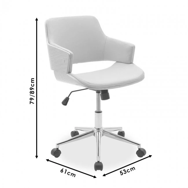 Manager office chair Fern pakoworld with black pu - walnut wood