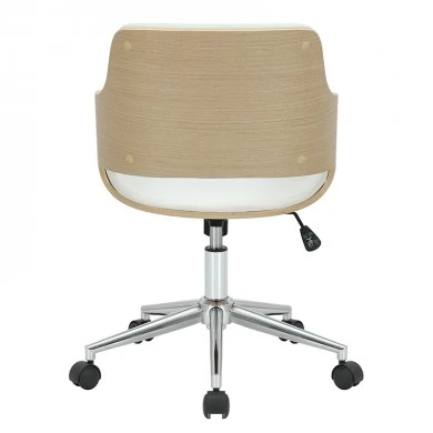 Manager office chair Fern pakoworld PU white natural wood