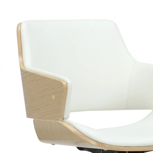 Manager office chair Fern pakoworld PU white natural wood