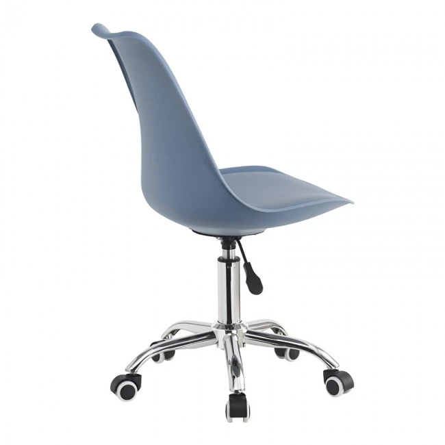 Καρέκλα γραφείου εργασίας Gaston II pakoworld pp-pu σε απόχρωση ανοιχτό μπλε 48x57x77-90εκ